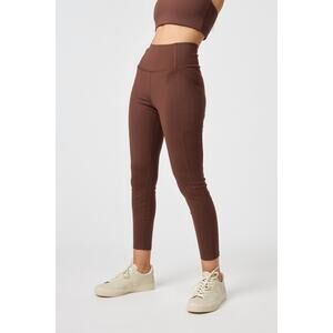 Girlfriend Collective Pocket 7/8 High Waisted Leggings Earth Brown Size Small